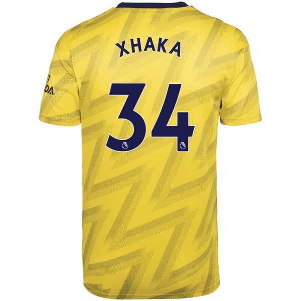 Camiseta Arsenal NO.34 Xhaka 2ª 2019/20 Amarillo